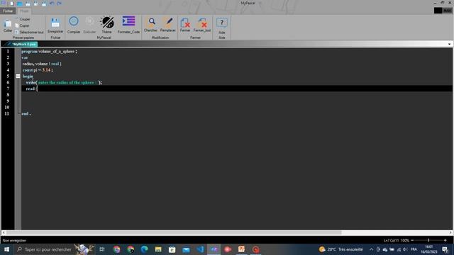 Exercise # 2 : A Pascal program that determines the volume of a sphere смотреть онлайн