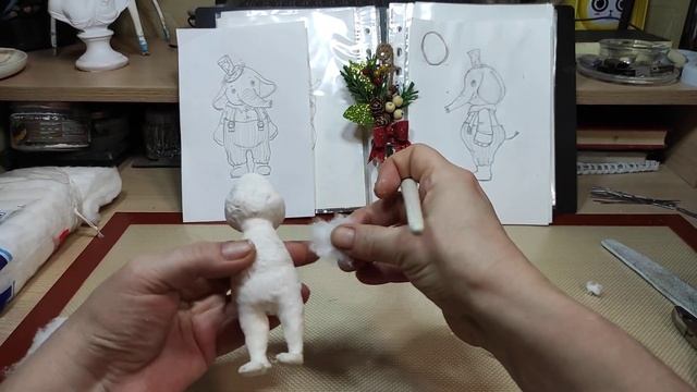 ? СЛОНИК. из серии (слонов много не бывает). Урок номер 4. Ставим ноги . Набираем объемы тела. смотреть онлайн