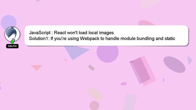 JavaScript : React won't load local images смотреть онлайн