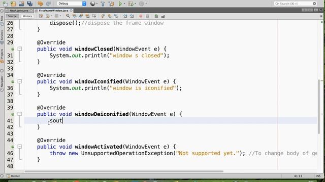 WindowEvent Handling In Frame Java AWT смотреть онлайн