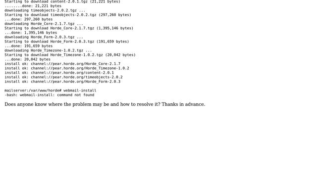 DevOps & SysAdmins: Horde webmail install - 'webmail-install not found' (2 Solutions!!) смотреть онлайн
