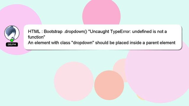 HTML : Bootstrap .dropdown() "Uncaught TypeError: undefined is not a function" смотреть онлайн
