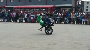 Devinda Malan (Yamaha Tricker) Stunt show @ Narammala in srilanka