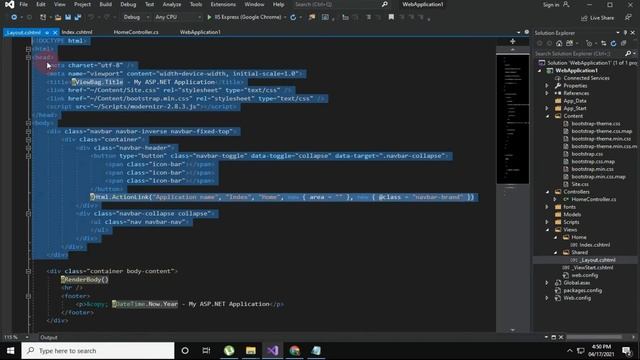 How To Add Complete One Page Website Template In ASP. Net MVC | How to make One Website in ASP.NET