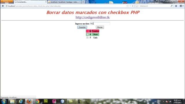 Borrar datos multiples marcados con check box - PHP, HTML y MySQL смотреть онлайн