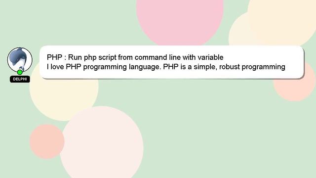 PHP : Run php script from command line with variable смотреть онлайн