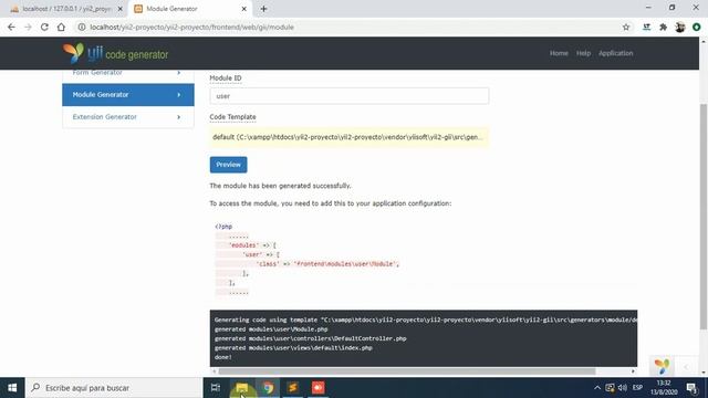 Creación de Módulos Yii2 смотреть онлайн