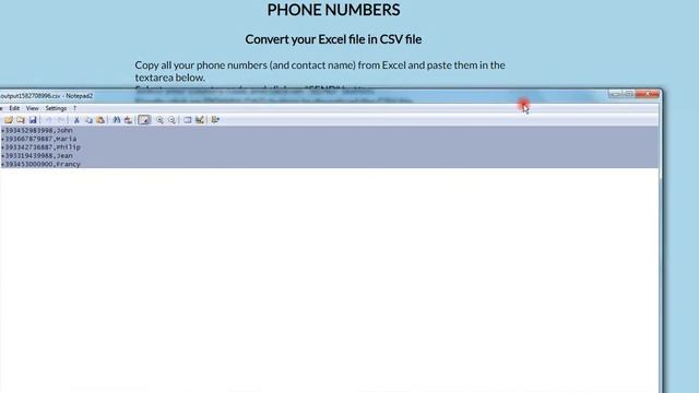 Add country prefix to phone numbers and save in csv file смотреть онлайн