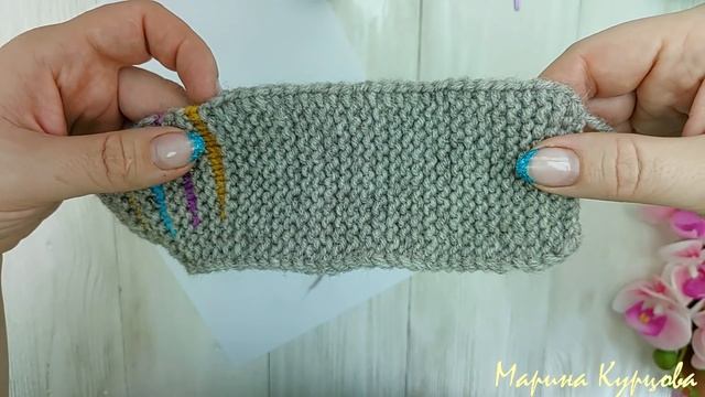 ?РАДУЖНЫЕ СЛЕДКИ НА ДВУХ СПИЦАХ. Мастер класс. смотреть онлайн