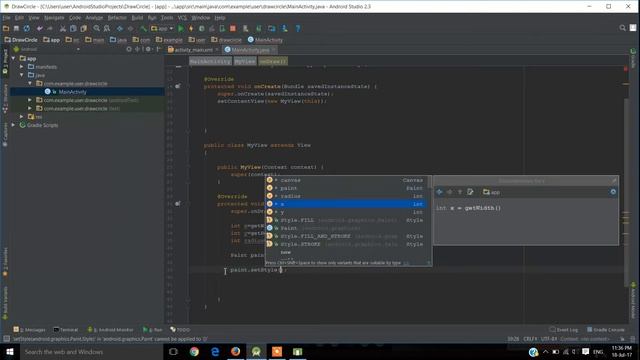How To Draw Circle In Android Studio(2D Graphics) смотреть онлайн