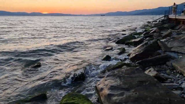 КРАСИВЫЙ ЗАКАТ. НАБЕРЕЖНАЯ РЕСТОРАН PALMA. КАБАРДИНКА 24 ИЮЛЯ.#кабардинка смотреть онлайн