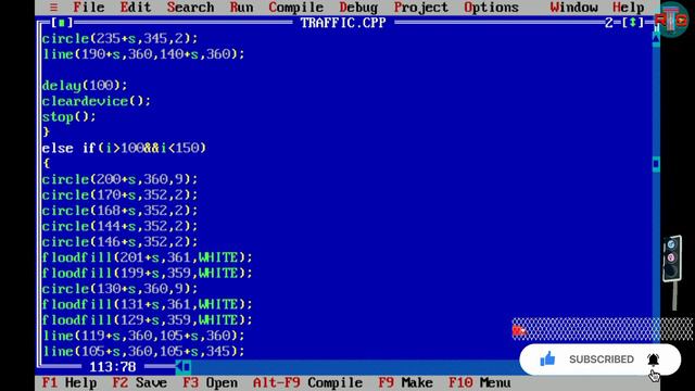 Traffic light program in c language | Car and Traffic signal using C++ programming | C++ language смотреть онлайн