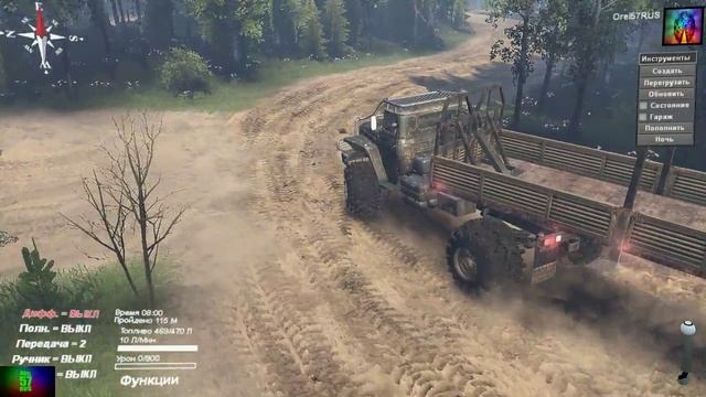 SpinTires. Мод: Урал-43206 4х4. (Ссылка на мод в описании) смотреть онлайн