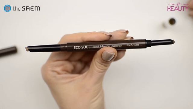 Карандаш-пудра для бровей The Saem Eco Soul Pencil & Powder Dual Brow