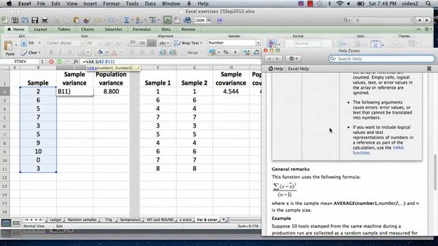 How to Compute Variance & Covariance in Excel : Advanced Microsoft Excel смотреть онлайн