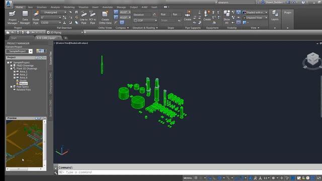 AutoCAD Plant 3D Project Manager смотреть онлайн