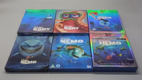 В ПОИСКАХ НЕМО и В ПОИСКАХ ДОРИ - 3D - Blu-ray - FINDING NEMO - FINDING DORY (2003-2016) - STEELBOOK