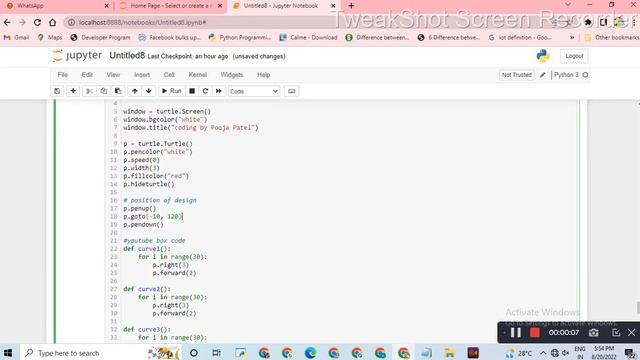 you tube logo Drawing in Python || Python turtle library || Python for beginners смотреть онлайн