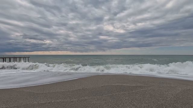 [4k]Прогулка по набережной Каргыджака(Алания), после землетрясения Walling on beach Kargicak смотреть онлайн