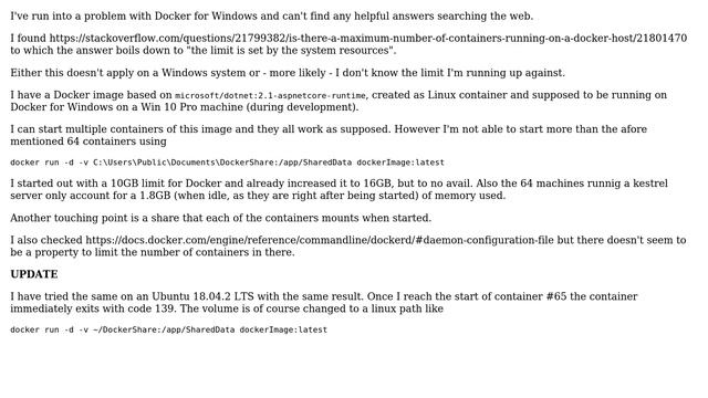 Is Docker limited to 64 running containers (per image)? смотреть онлайн