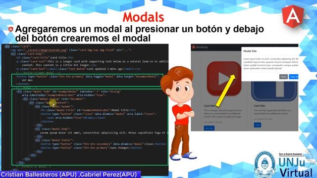 bootstrap cards modals slider de imagenes UNJU VIRTUAL смотреть онлайн