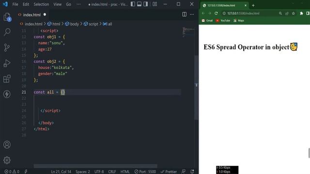 Spread Operator in Object || JavaScript ES6 Tutorial 2022 смотреть онлайн