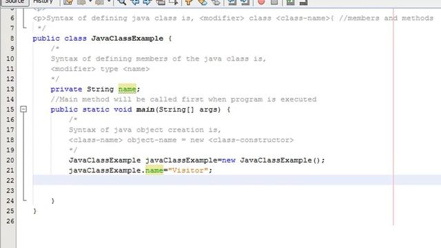 Java: How Class is defined and being used in java смотреть онлайн