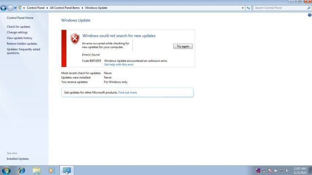 How to Fix Windows 7 Update Error 80072efe смотреть онлайн