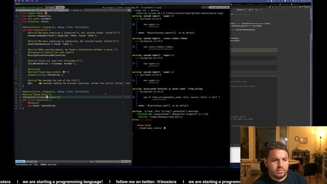 Starting a programming language #3: fixing diagnostic and parser bugs смотреть онлайн