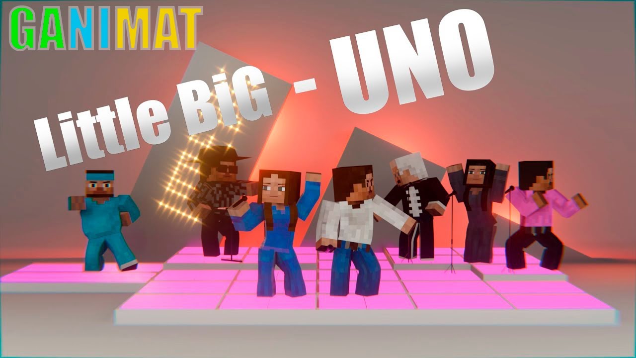 Little big - UNO. Minecraft animation - GANIMAT смотреть онлайн