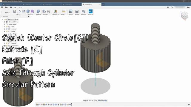 Моделирование резьбы для 3Д печати | Autodesk Fusion 360 смотреть онлайн