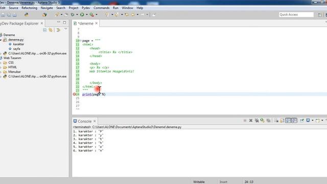 %s - %d - %i - %o - %x CHARACTER FORMATTING COMMANDS IN PYTHON Turkish Video Tutorial смотреть онлайн