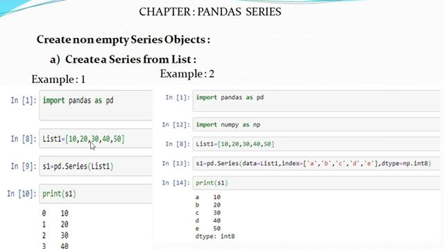 Python Pandas Series смотреть онлайн