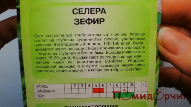 Семена сельдерея Зефир - Помидорчик смотреть онлайн