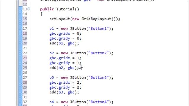 Java Tutorial 47 (GUI) - GridBagLayout and GridBagConstraints смотреть онлайн