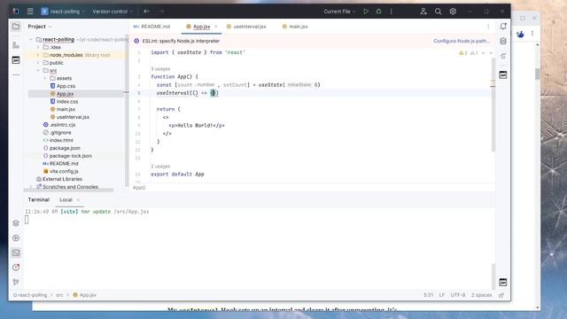 API Short polling in React with axios смотреть онлайн