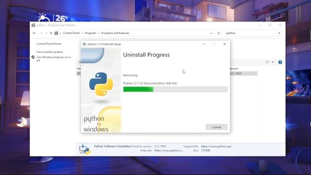 How to uninstall Python from Windows 10 | Step by step 2023 смотреть онлайн