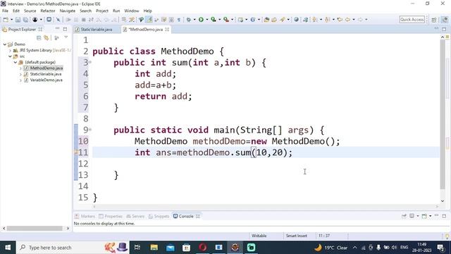 Static and non static method in java with Program| method in java with syntax and Example смотреть онлайн
