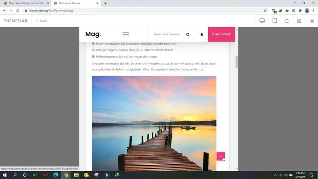 Mag: News Maagazine Bootstrap HTML Template смотреть онлайн