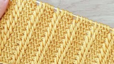 Стильный вертикальный узор тунисским крючком смотреть онлайн