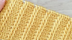 Стильный вертикальный узор тунисским крючком