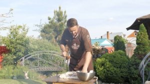 Шашлык из бараньей  печени в сальнике. Ханский шашлык.