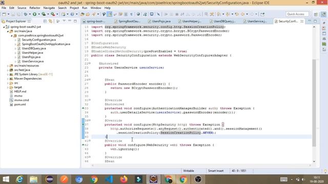Spring Boot + Spring Security + OAuth2 + JWT from scratch смотреть онлайн