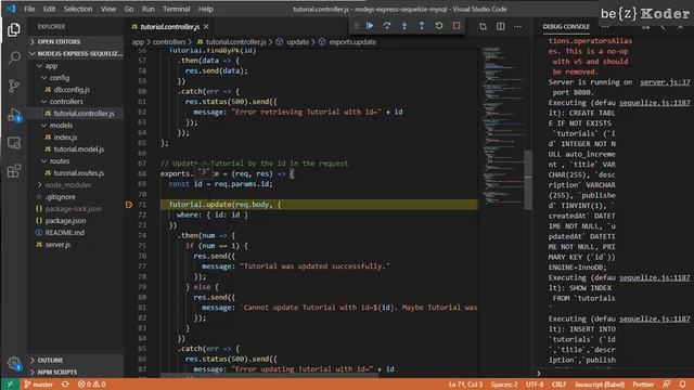 Node.js Express, Sequelize & MySQL: Rest APIs example смотреть онлайн