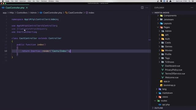 #6 Laravel Inertia Vue Movie App | Create Vue Pages | Laravel 8 Tutorial смотреть онлайн