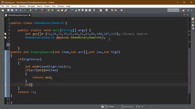 binary search program java | binary search algorithm | programminghunk Java Tutorial - 56 | 2020 смотреть онлайн