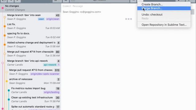 Merging Branches With Sublime Merge