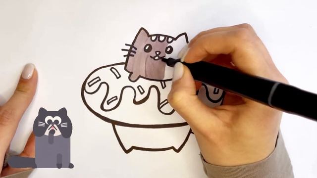 How to Draw a Cute Cat / как нарисовать милую кошку / 如何画一只猫 смотреть онлайн