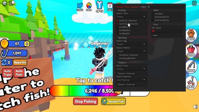 [UPDATED] Roblox Fishing Simulator Script/Hack GUI | AUTO FARM, INFINITE XP *PASTEBIN* смотреть онлайн