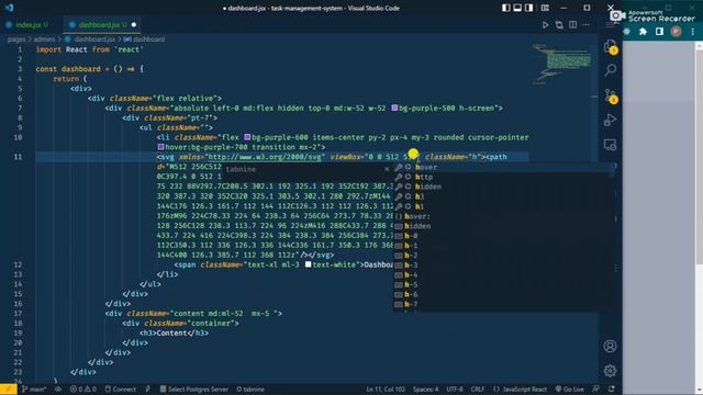 Dashboard Design in Tailwindcss | Task Management System | Part - 1 смотреть онлайн